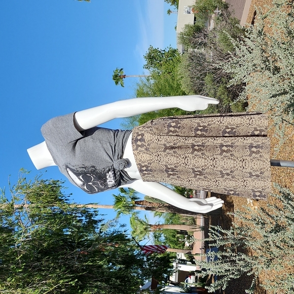 Marc Jacobs Silk Mini Skirt 2 XS Python Snakeskin Snake Print A-Line Swing - Picture 9 of 15